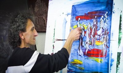 نقاش مازندرانی برگزیده دومین«پروژه هنری خور»شد